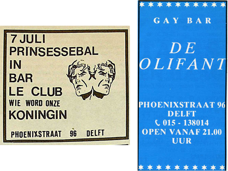 Advertenties van Le Club en De Olifant